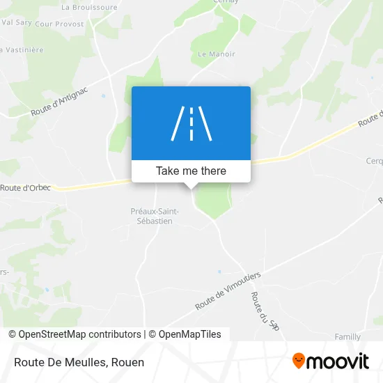 Route De Meulles map