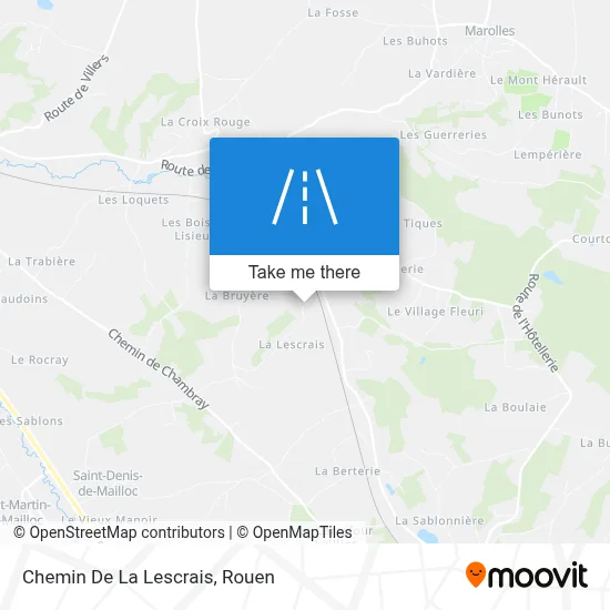 Chemin De La Lescrais map