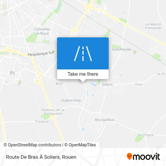 Route De Bras À Soliers map