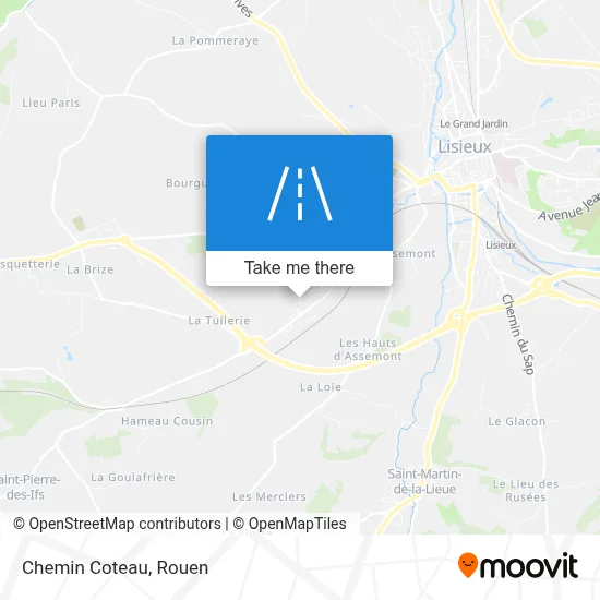 Chemin Coteau map