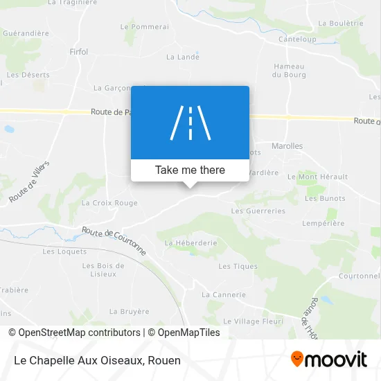 Le Chapelle Aux Oiseaux map