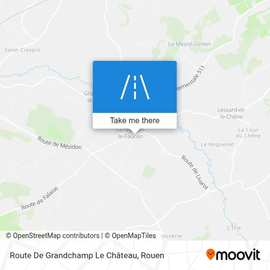 Route De Grandchamp Le Château map