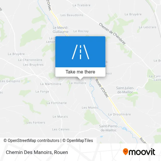 Chemin Des Manoirs map