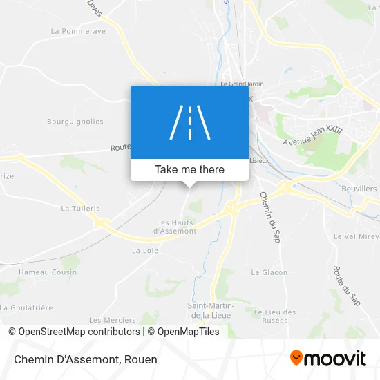 Chemin D'Assemont map