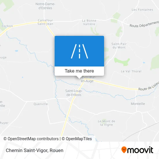 Mapa Chemin Saint-Vigor