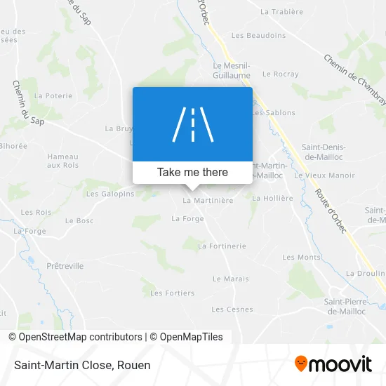 Mapa Clos Saint-Martin