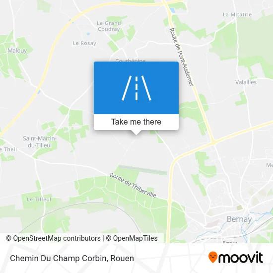 Mapa Chemin Du Champ Corbin