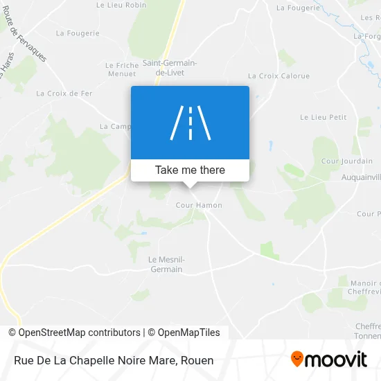 Rue De La Chapelle Noire Mare map