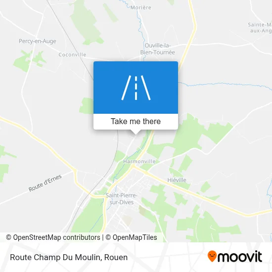 Route Champ Du Moulin map