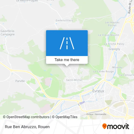 Rue Ben Abruzzo map