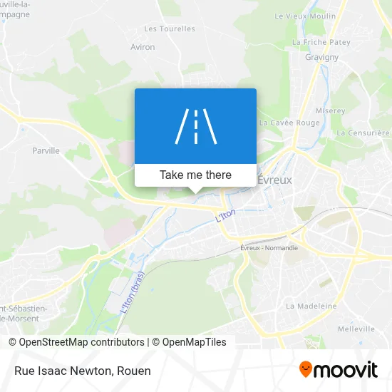 Rue Isaac Newton map