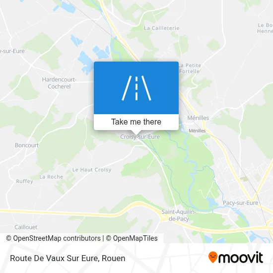 Route De Vaux Sur Eure map