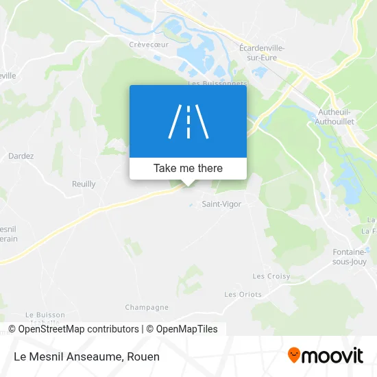 Le Mesnil Anseaume map