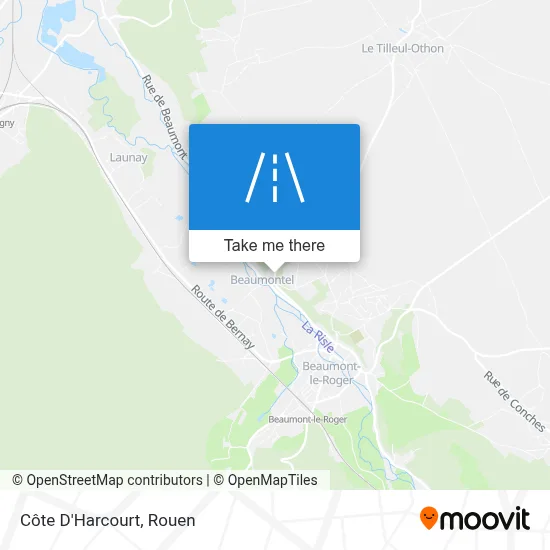 Côte D'Harcourt map
