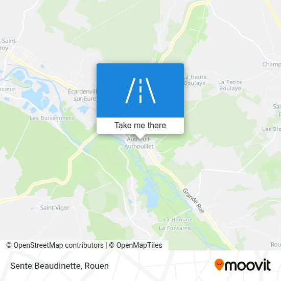 Sente Beaudinette map