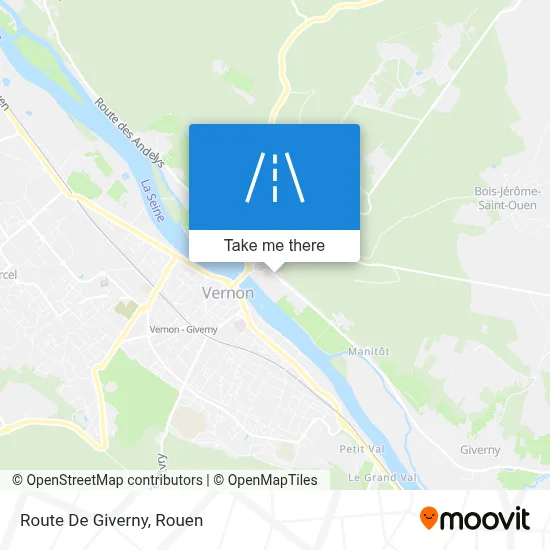 Route De Giverny map