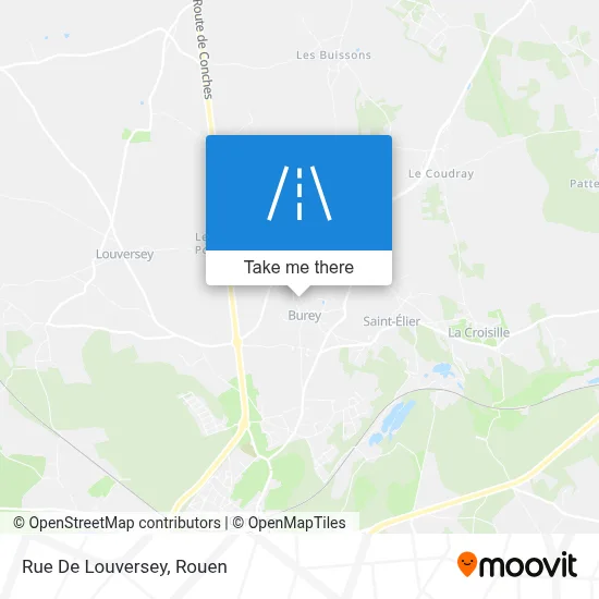 Rue De Louversey map