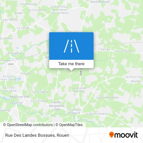 Rue Des Landes Bossues map