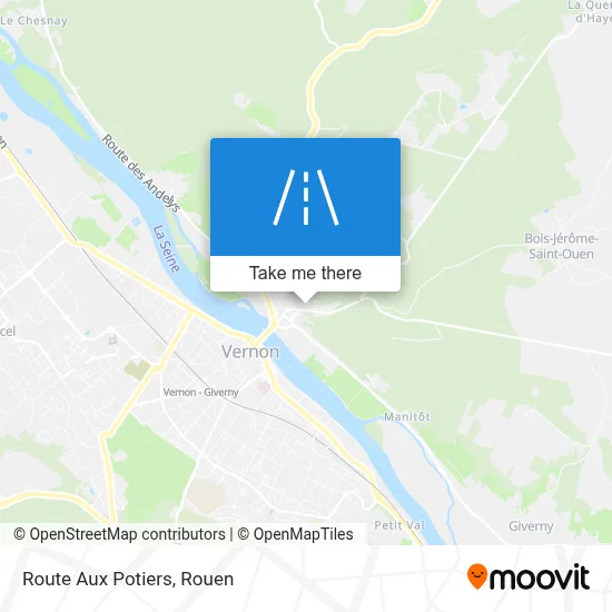 Route Aux Potiers map