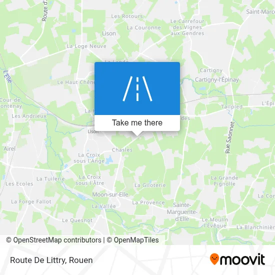Route De Littry map