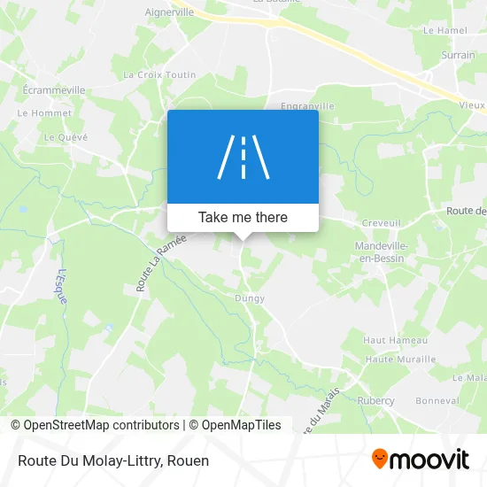 Route Du Molay-Littry map