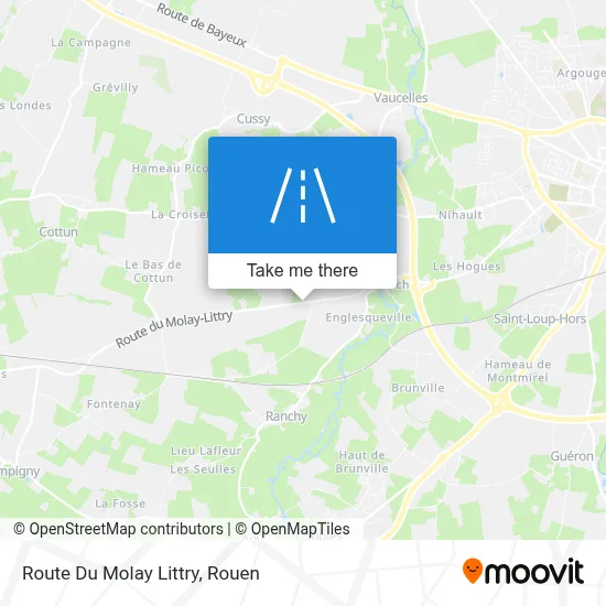 Route Du Molay Littry map