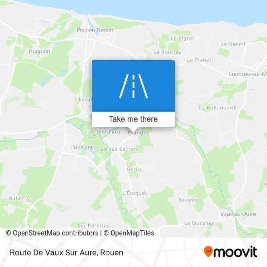 Route De Vaux Sur Aure map