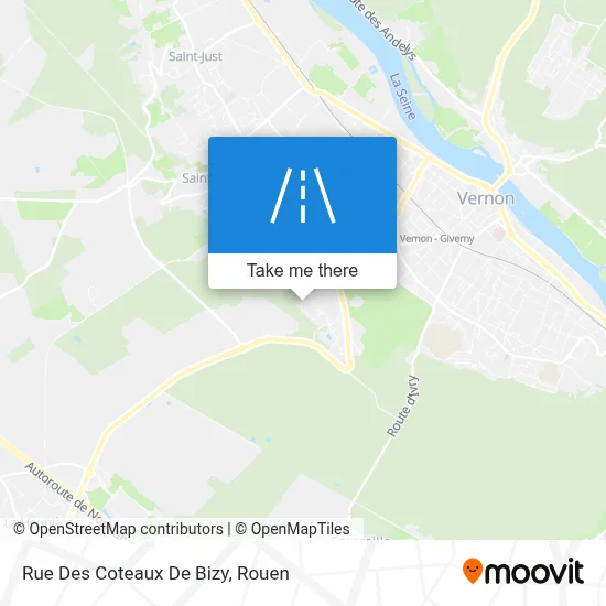 Rue Des Coteaux De Bizy map