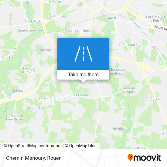 Mapa Chemin Manoury