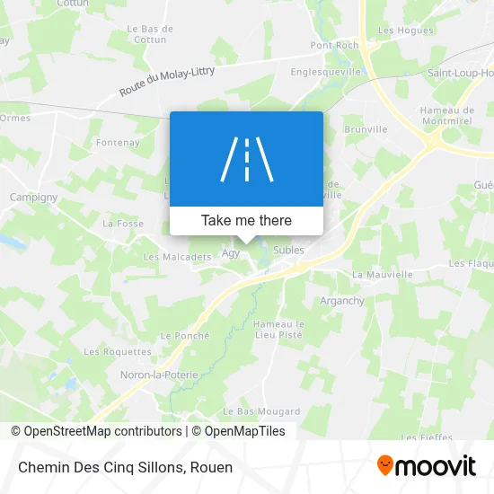 Chemin Des Cinq Sillons map