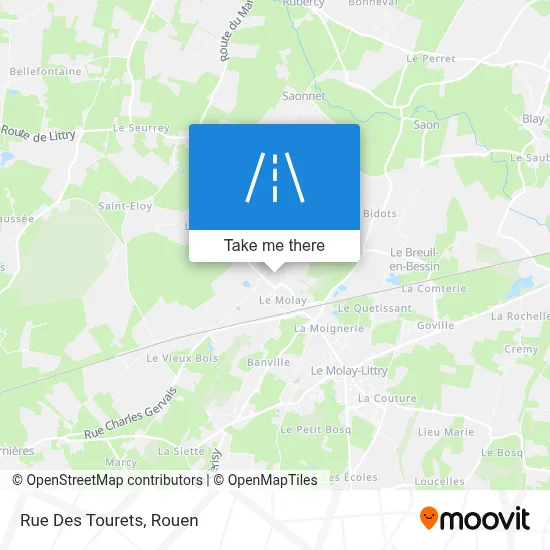 Mapa Rue Des Tourets