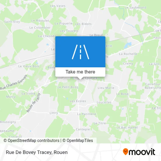 Rue De Bovey Tracey map
