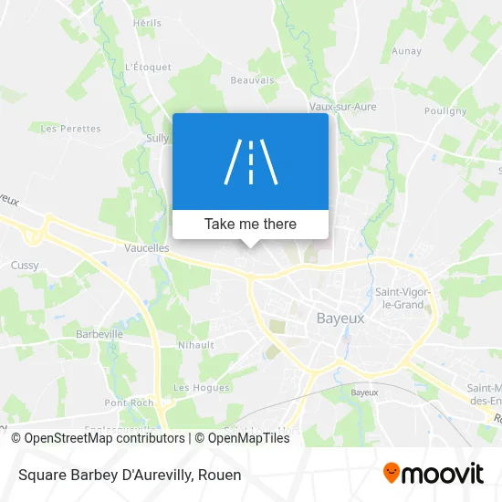 Square Barbey D'Aurevilly map