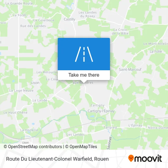 Route Du Lieutenant-Colonel Warfield map