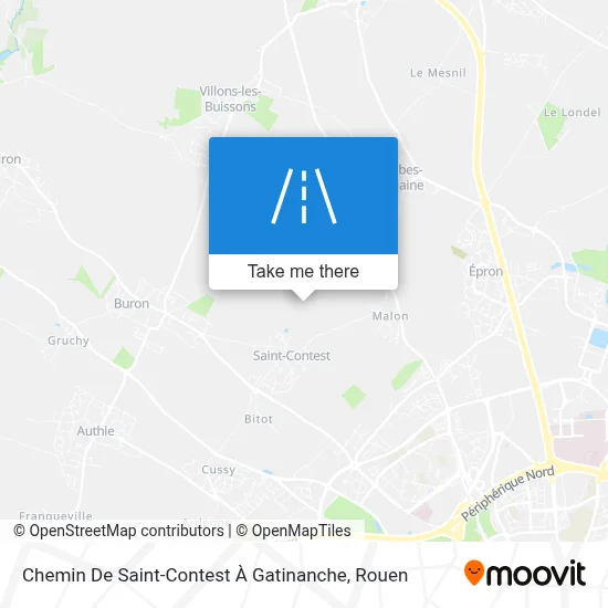 Chemin De Saint-Contest À Gatinanche map