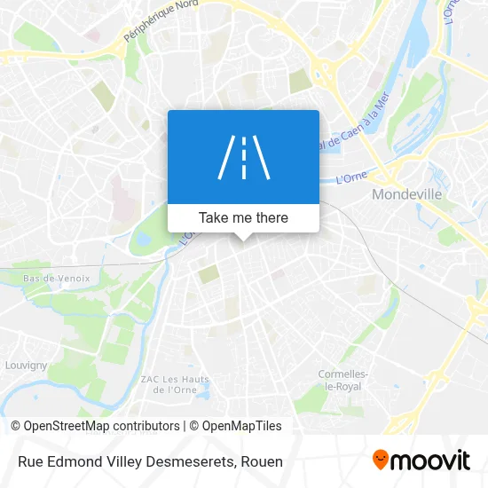 Rue Edmond Villey Desmeserets map