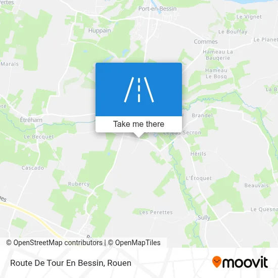 Route De Tour En Bessin map