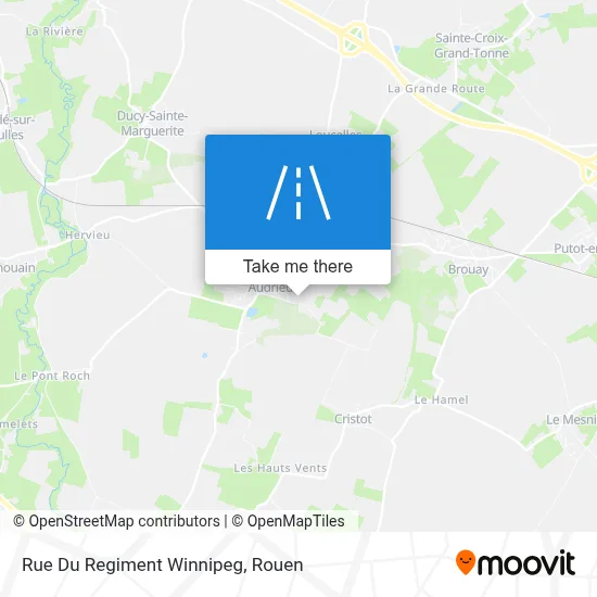 Rue Du Regiment Winnipeg map