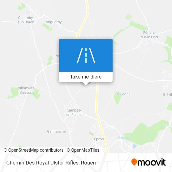 Chemin Des Royal Ulster Rifles map