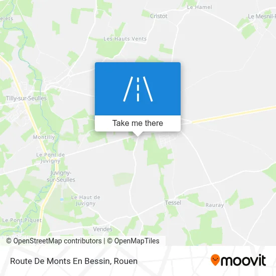 Route De Monts En Bessin map