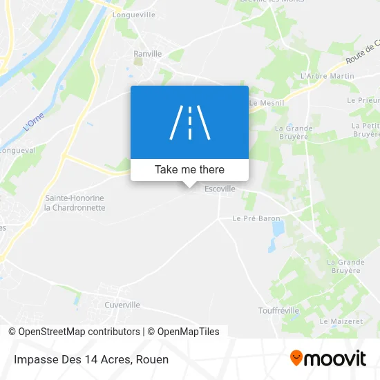 Impasse Des 14 Acres map