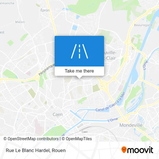 Mapa Rue Le Blanc Hardel