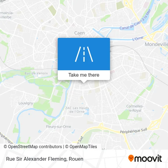 Rue Sir Alexander Fleming map