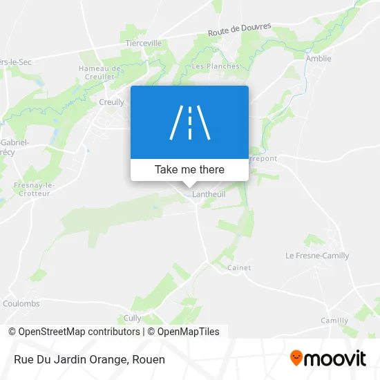 Rue Du Jardin Orange map