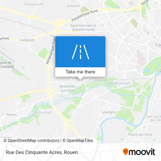 Rue Des Cinquante Acres map