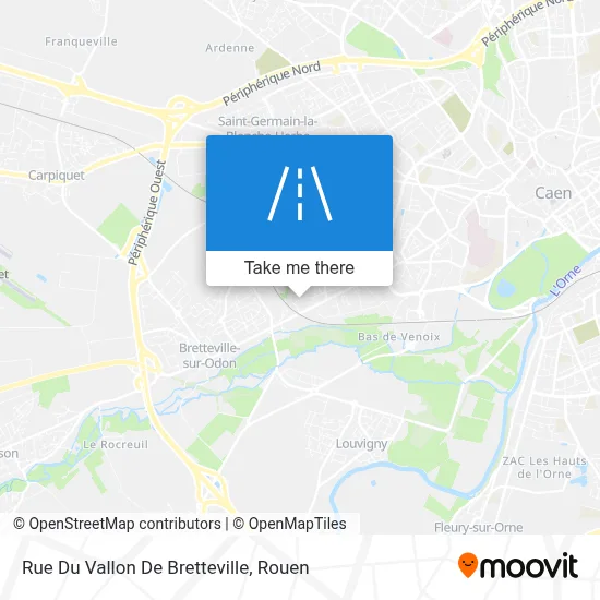 Rue Du Vallon De Bretteville map