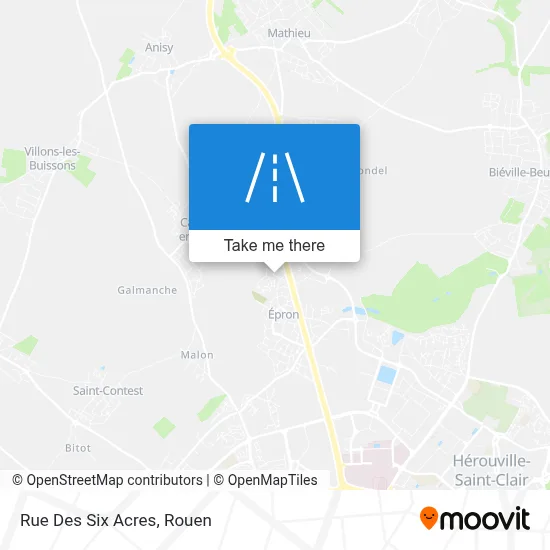 Rue Des Six Acres map