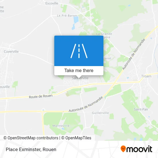 Mapa Place Exminster
