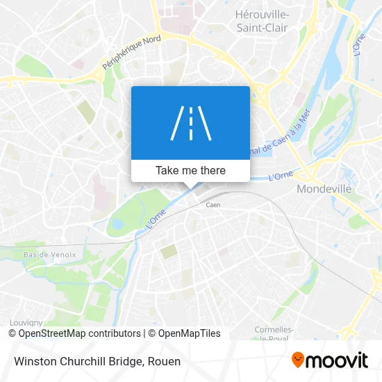 Pont Winston Churchill map