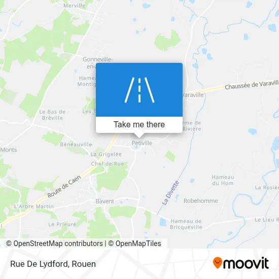 Rue De Lydford map